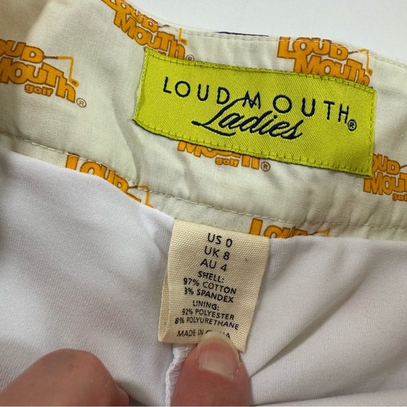 Loudmouth Womens Golf Skort Drop Cloth Print - Picture 3 of 5